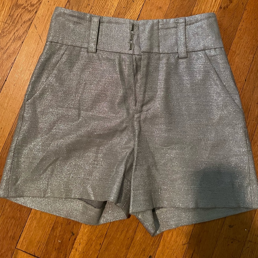 Silver Alice+Olivia shorts